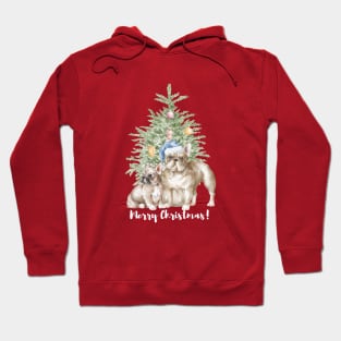 French Bulldogs Under the Christmas Tree Hoodie